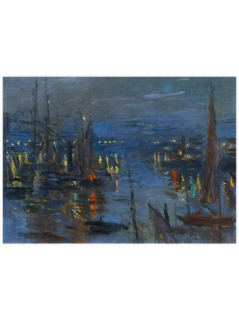 Monet he Port of Le Havre, Night Effect - Art Print