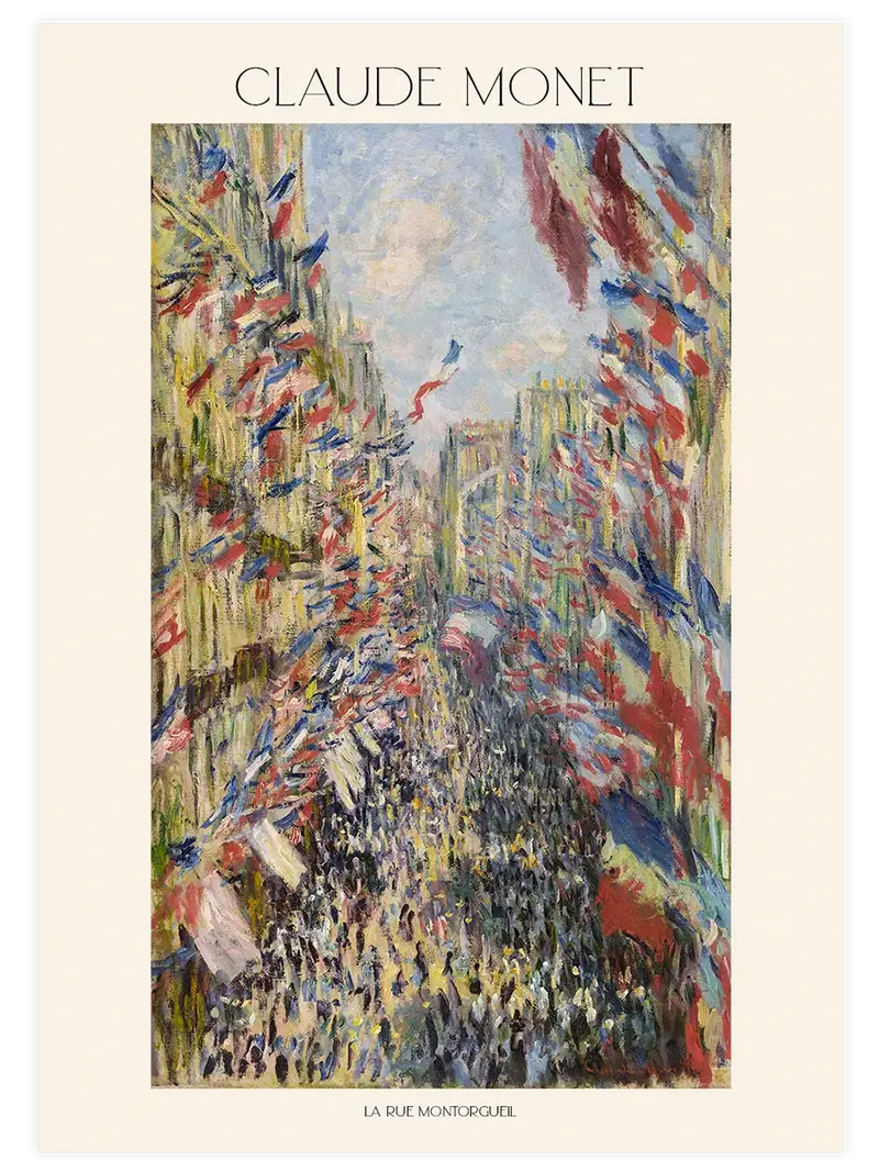Monet La Rue Montorgueil - Art Print