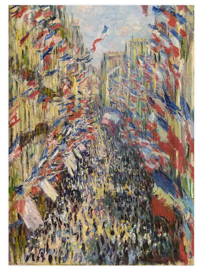 Monet La Rue Montorgueil - Art Print
