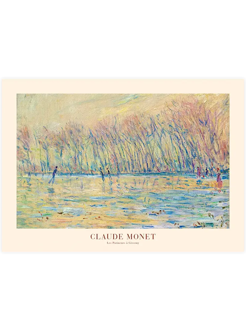 Monet Les Patineurs à Giverny - Art Print