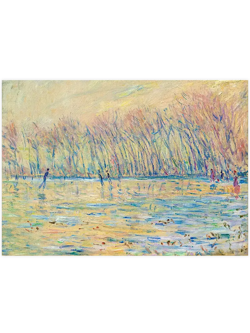 Monet Les Patineurs à Giverny - Art Print