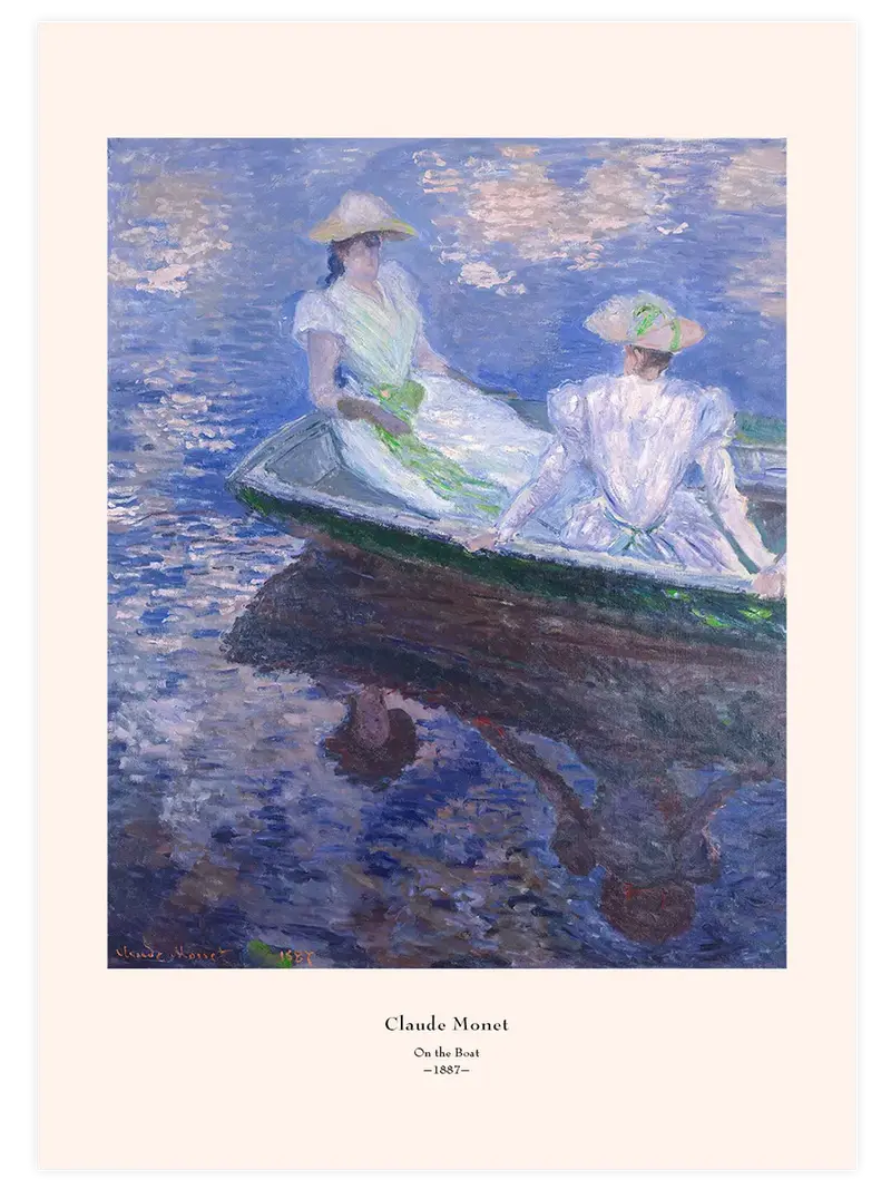 Monet On the Boat - Art Print