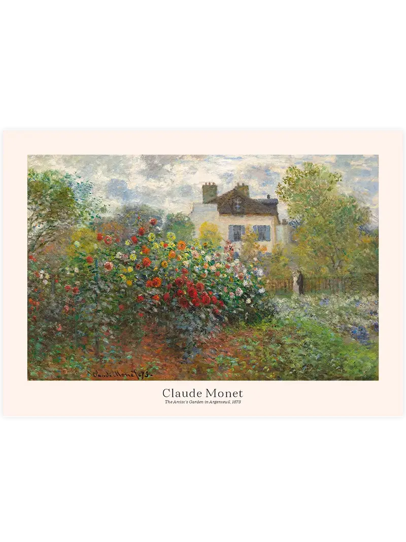 Monet The Artist’s Garden in Argenteuil - Art Print