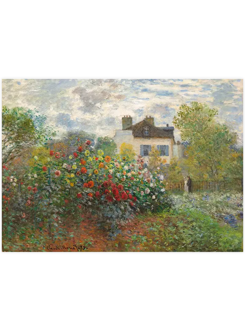 Monet The Artist’s Garden in Argenteuil - Art Print