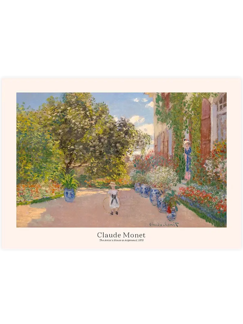 Monet The Artist’s House in Argenteuil - Art Print