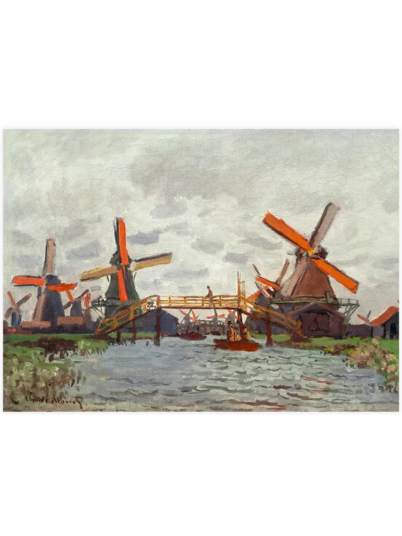 Monet Windmills near Zaandam - Art Print
