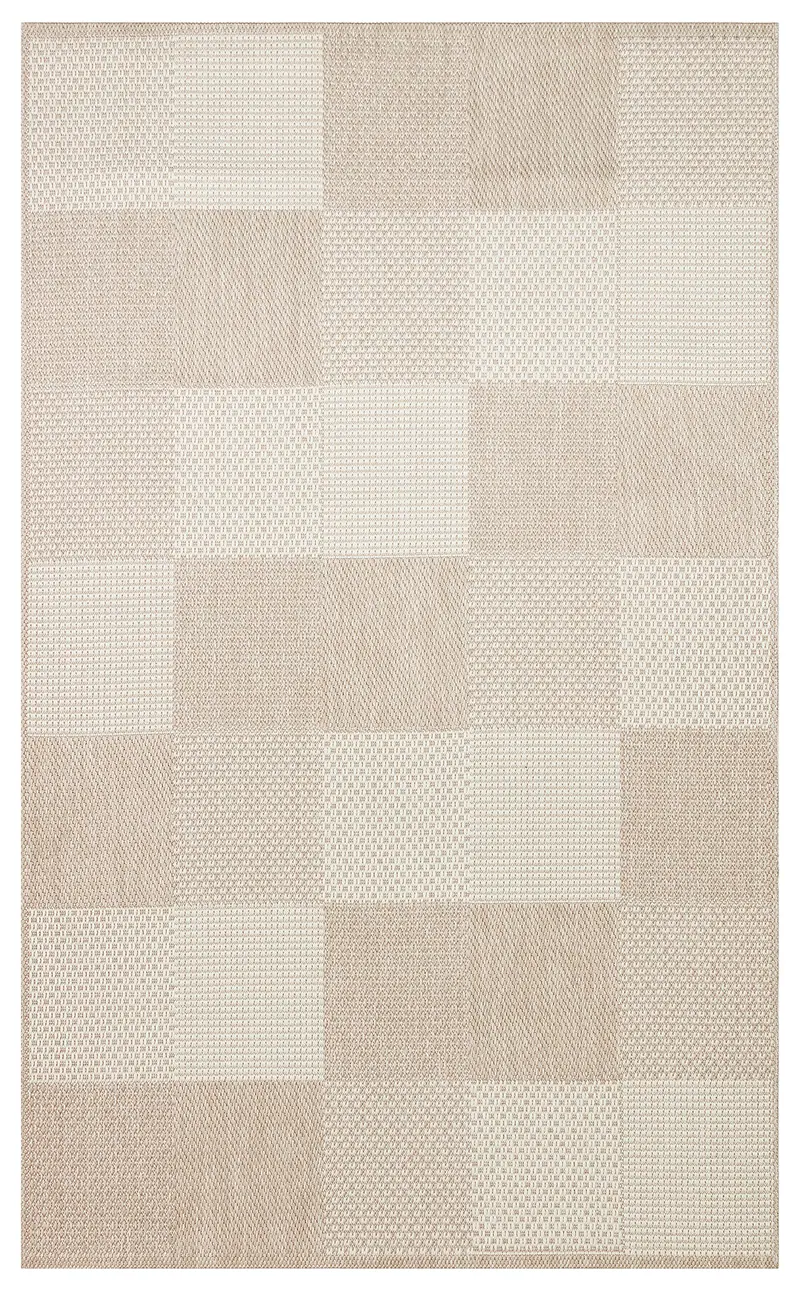 Mono MNO 01 Bej - Yıkanabilir Kaymaz Kilim Halı