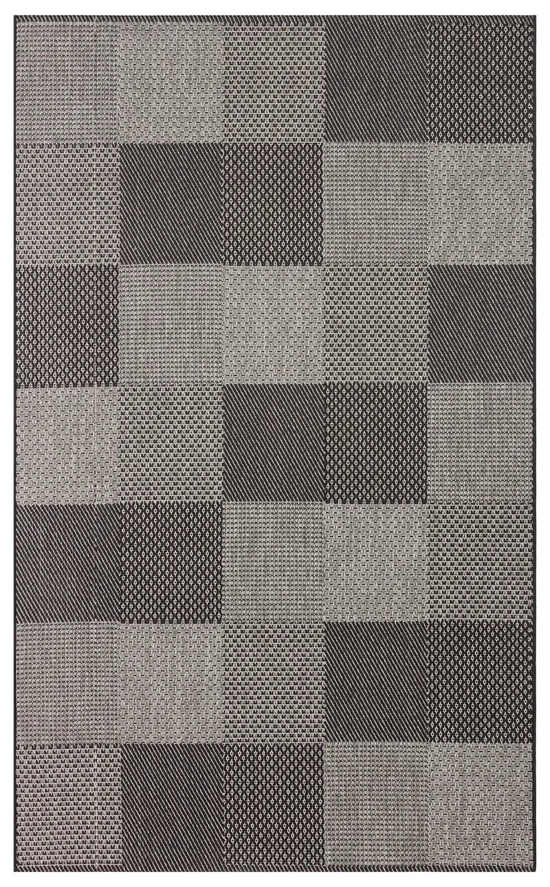 Mono MNO 01 Koyu Gri - Yıkanabilir Kaymaz Kilim Halı