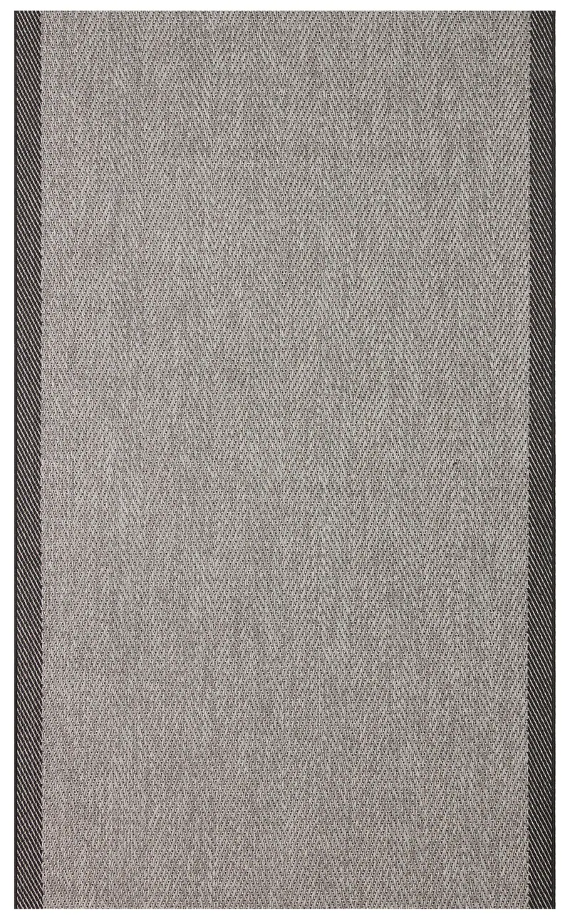 Mono MNO 02 Koyu Gri - Yıkanabilir Kaymaz Kilim Halı