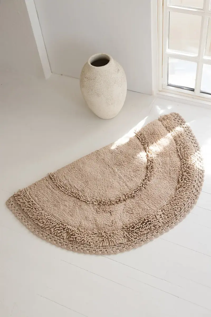 Moon Tekli Banyo Paspası %100 Pamuk 50x80 Mocha