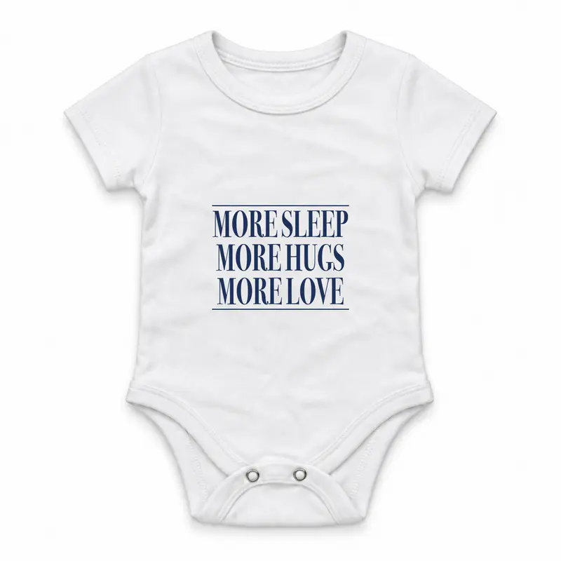More Sleep More Hugs More Love Çıtçıtlı Body