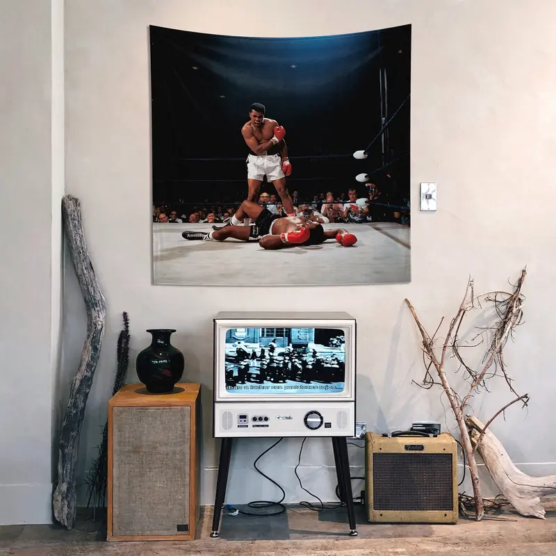 Muhammed Ali And Sonny Liston Usa 1965 Duvar Örtüsü