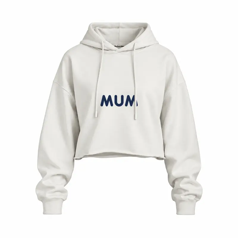 Mum Oversize Crop Hoodie