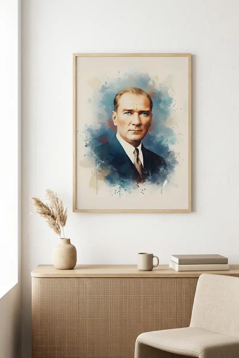 Mustafa Kemal Atatürk Baskılı Tablo Huhu495