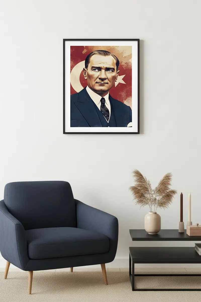 Mustafa Kemal Atatürk Baskılı Tablo Huhu496