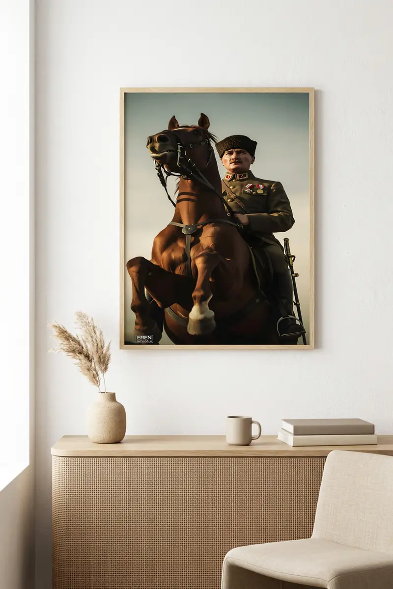 Mustafa Kemal Atatürk Baskılı Tablo Huhu498