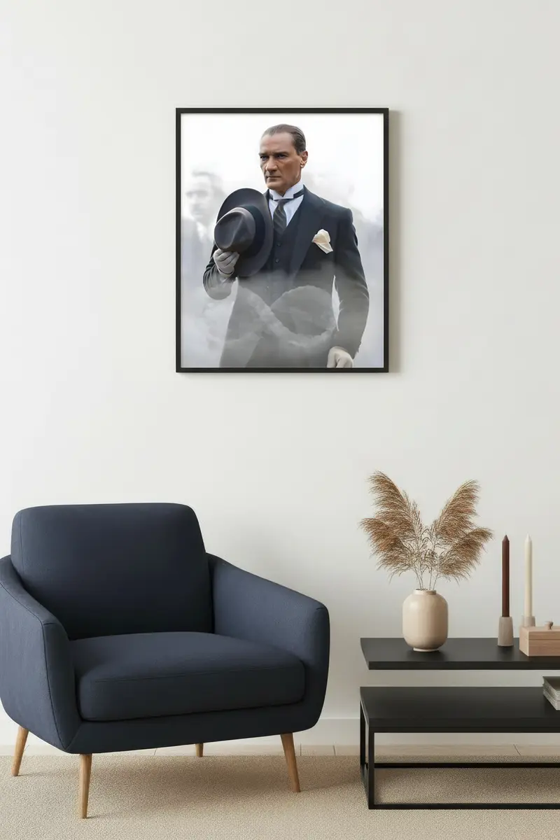 Mustafa Kemal Atatürk Baskılı Tablo Huhu500
