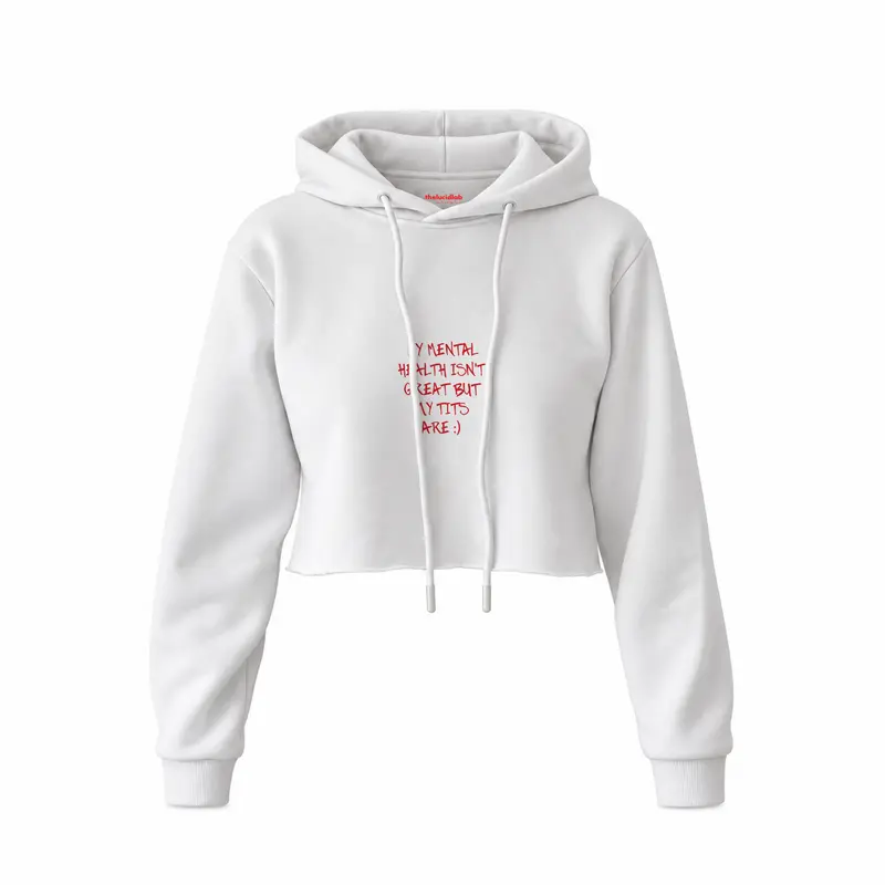 My Mental Health Crop Hoodie