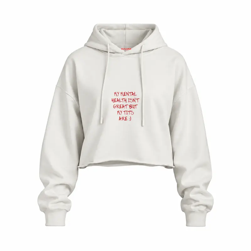 My Mental Health Oversize Crop Hoodie