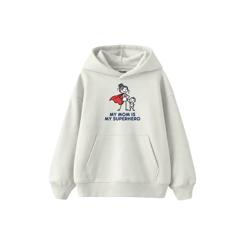 My Mom Is My Superhero Çocuk Hoodie