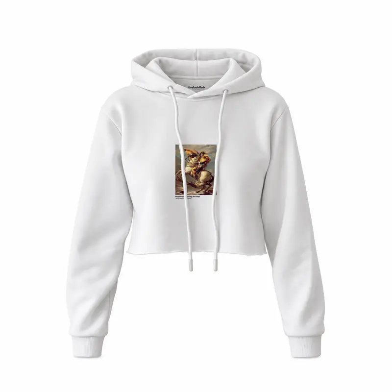 Napoleon Crossing the Alps Crop Hoodie
