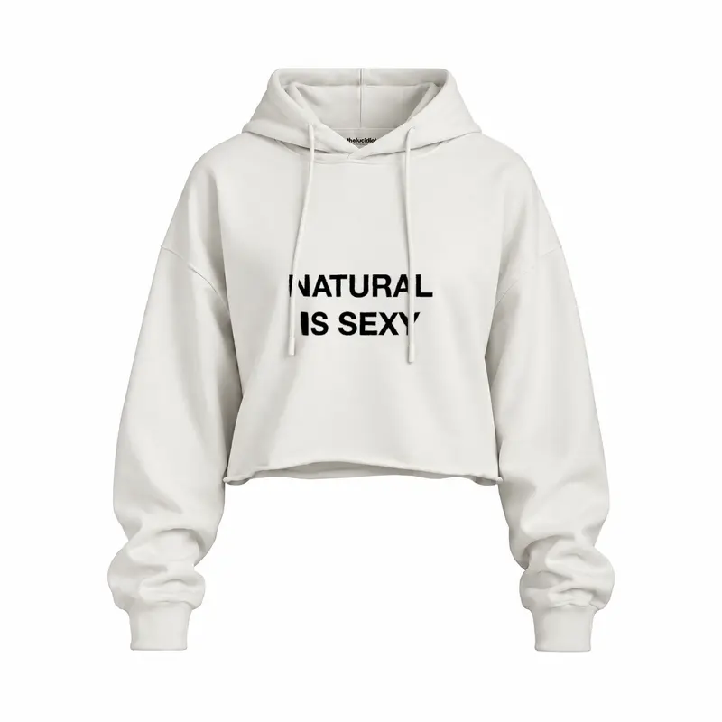 Natural Is Sexy Oversize Crop Hoodie