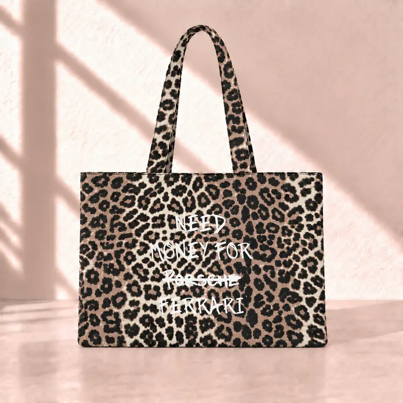 Need Money For Ferrari Leopard Tote Bag