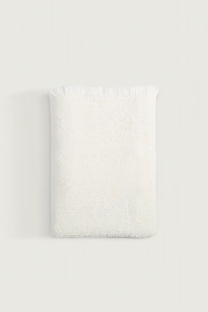 Nera Banyo Havlusu 90x150 cm Ekru
