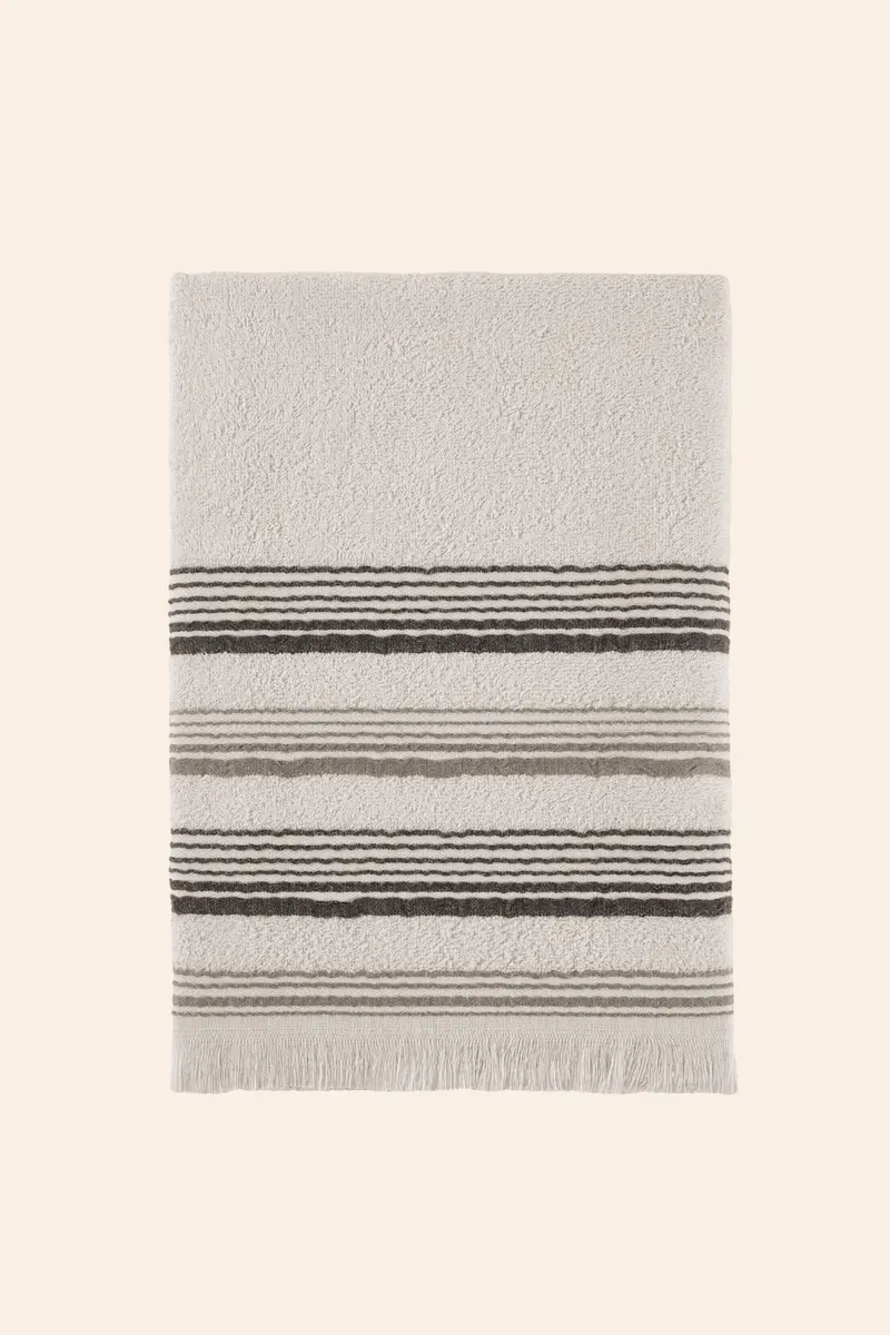 New Derin Bambu Banyo Havlusu 80x150 cm Vanilla Linen