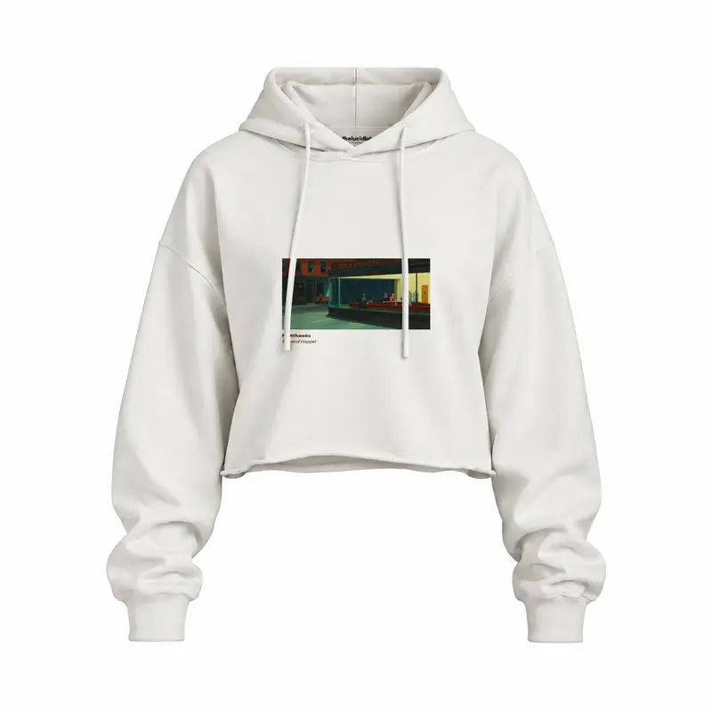 Nighthawks Oversize Crop Hoodie