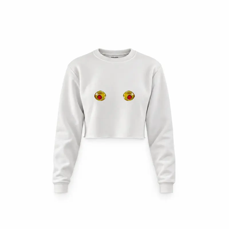 Nipples Crop Sweatshirt