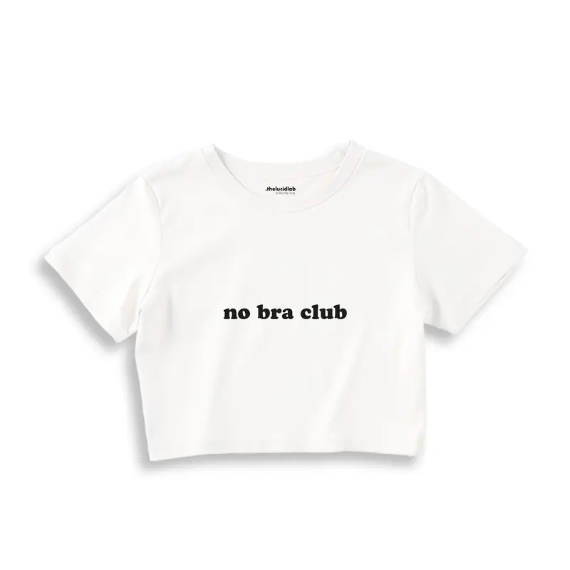No Bra Club Crop Tişört