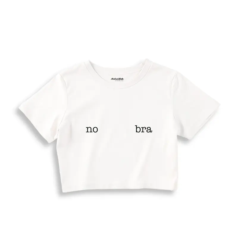 No Bra Crop Tişört