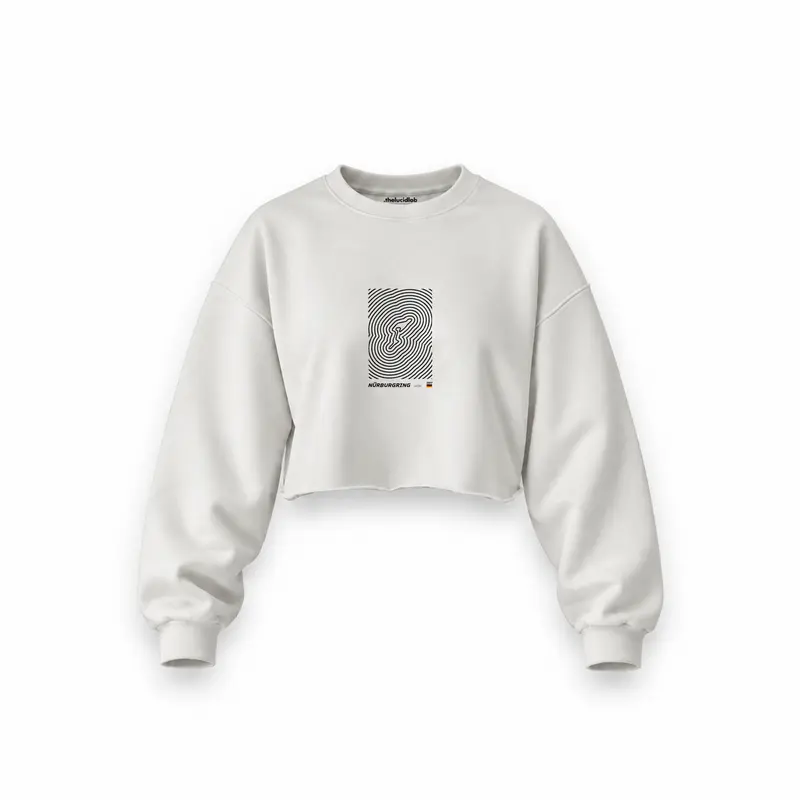 Nürburgring Artwork Oversize Crop Sweatshirt