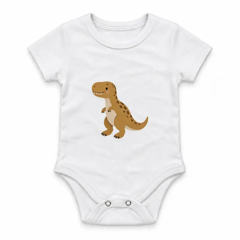Ochre Tyrannosaurus with Tiny Friendly Arms Çıtçıtlı Body