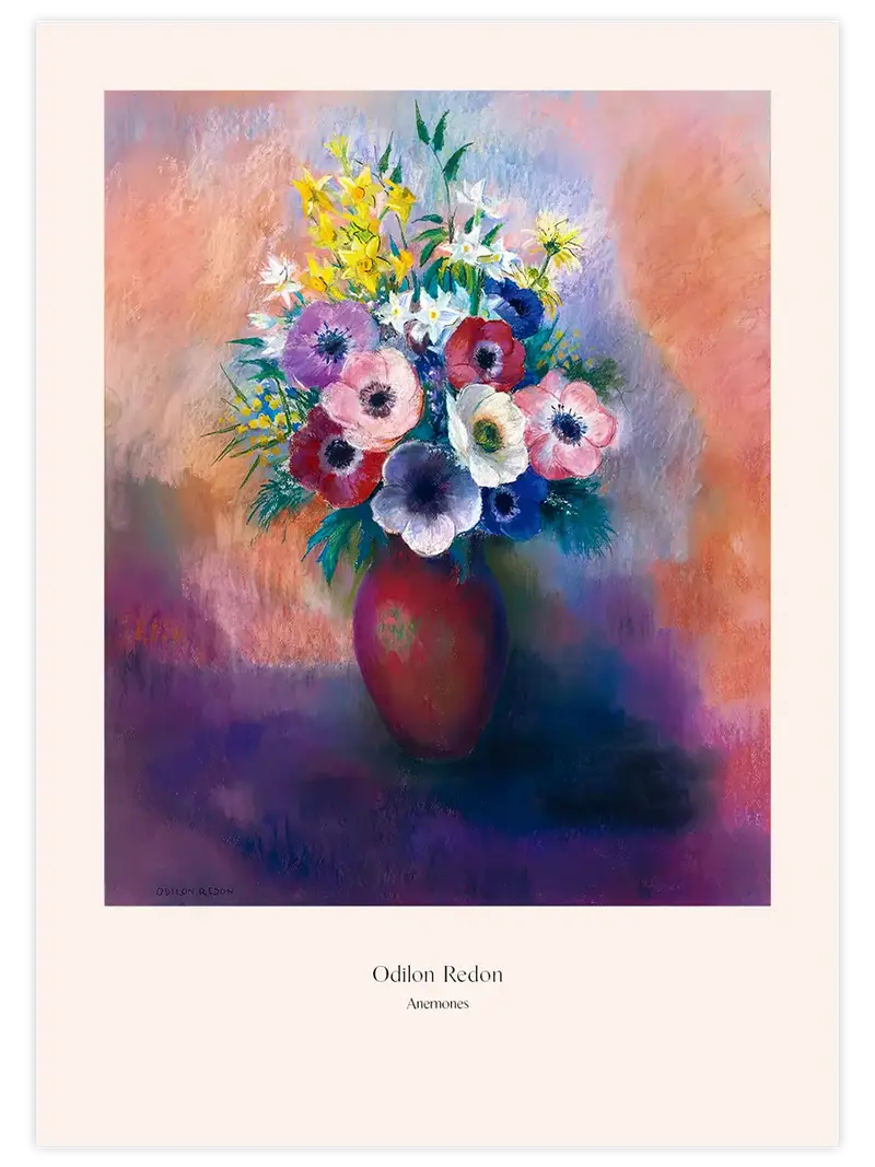 Odilon Redon Anemones - Art Print