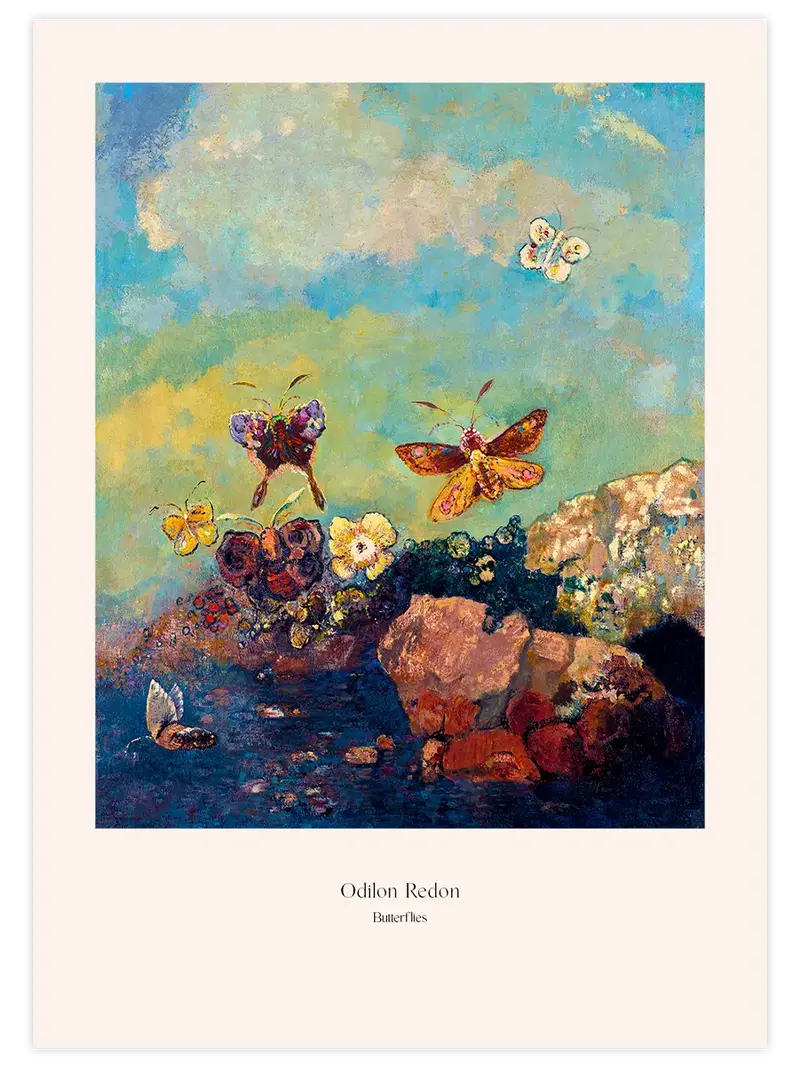 Odilon Redon Butterflies - Art Print