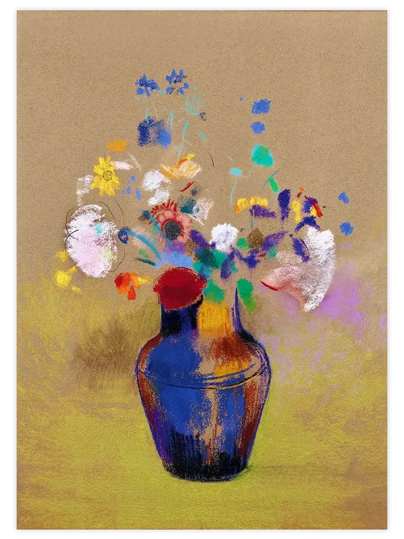 Odilon Redon Çiçek Vazosu - Art Print