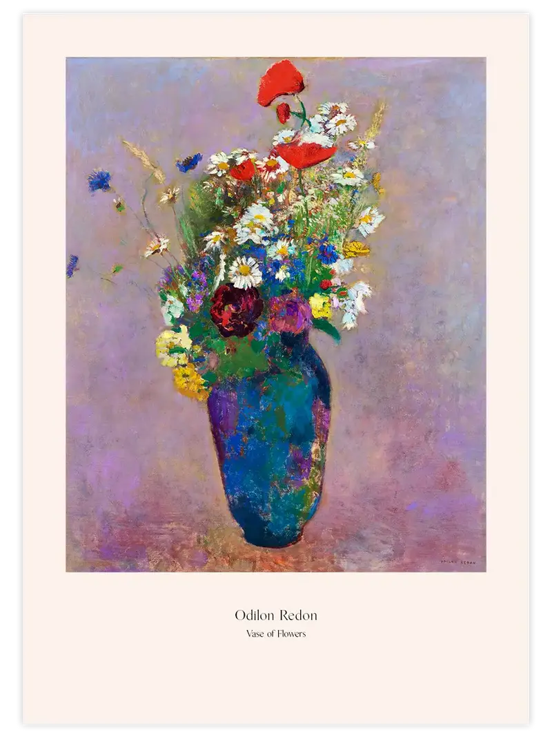 Odilon Redon Çiçek Vazosu - Art Print