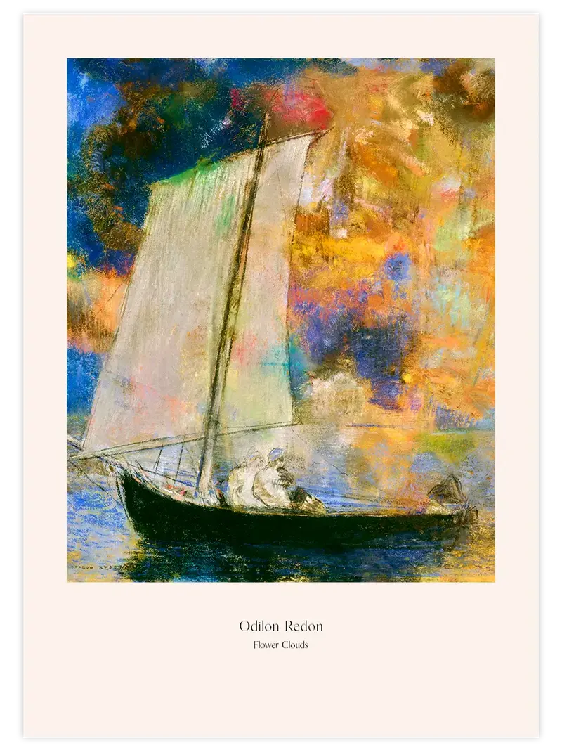 Odilon Redon Flower Clouds - Art Print