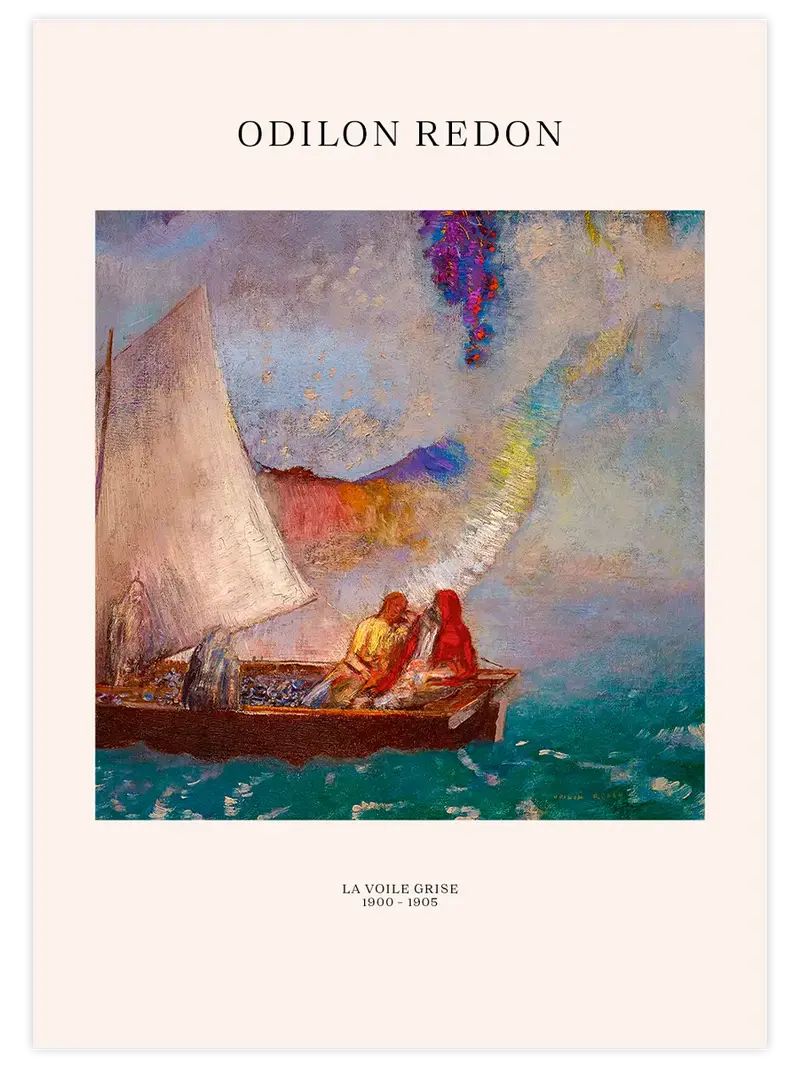 Odilon Redon La Voile Grise - Art Print