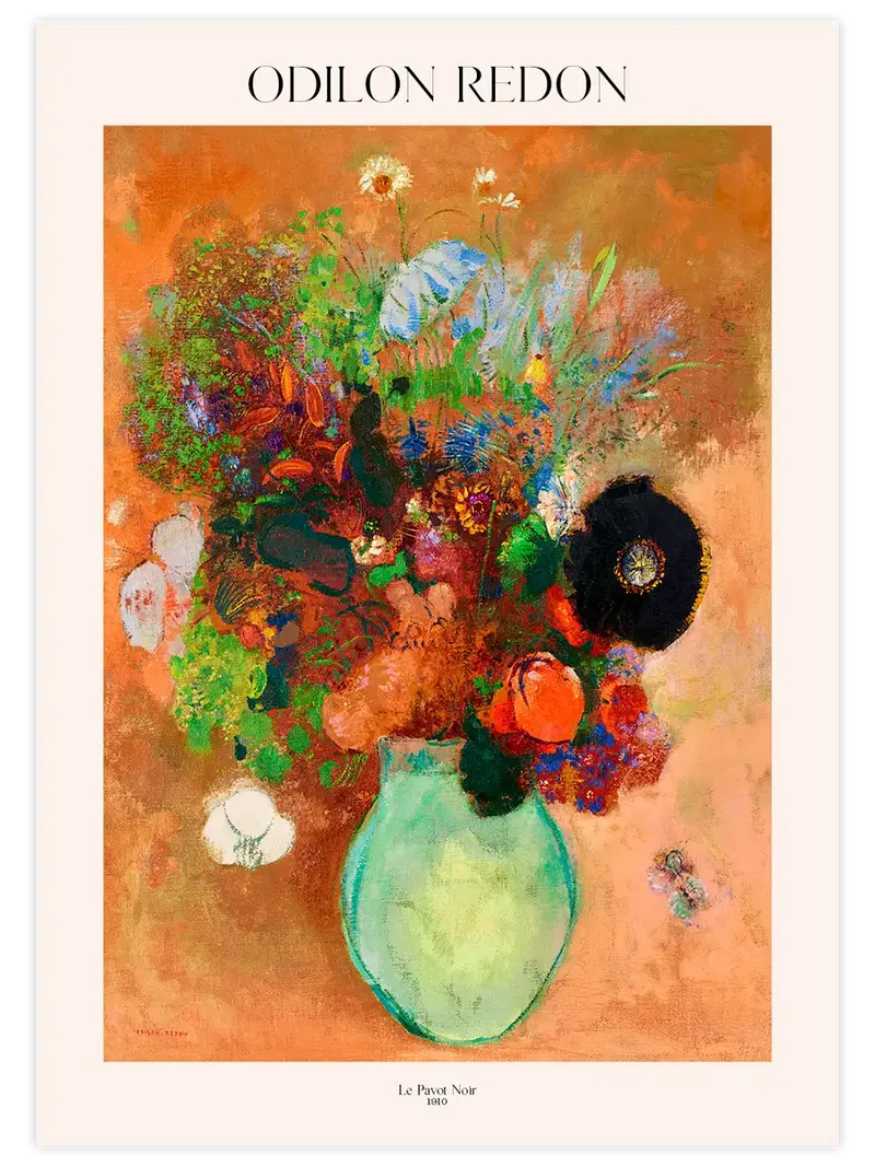 Odilon Redon Le Pavot Noir - Art Print