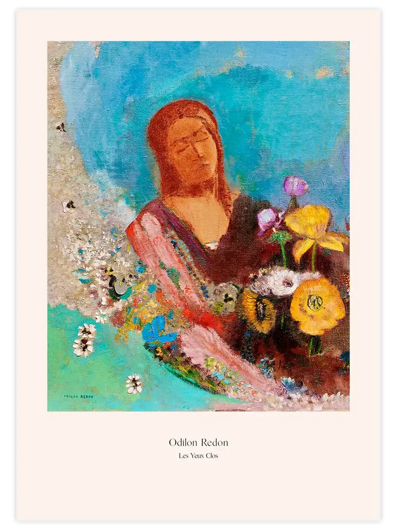 Odilon Redon Les Yeux Clos - Art Print