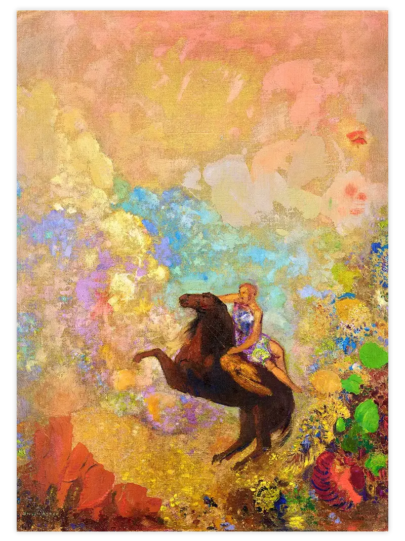 Odilon Redon Muse of Pegasus - Art Print
