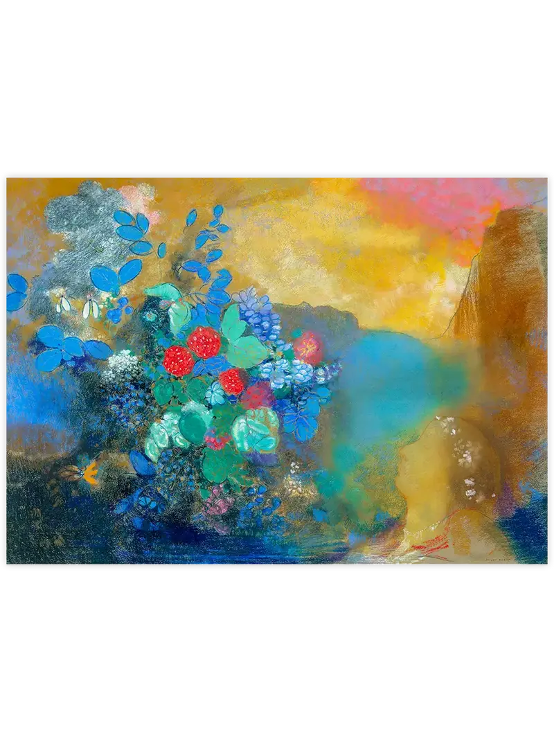 Odilon Redon Ophelia among the Flowers - Art Print