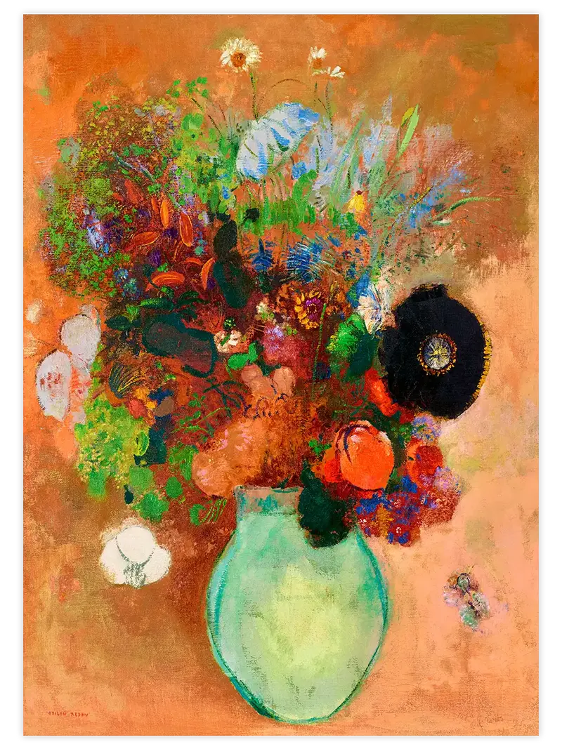 Odilon Redon Siyah Gelincik - Art Print