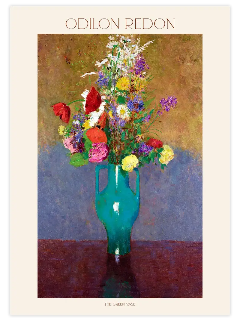 Odilon Redon The Green Vase - Art Print