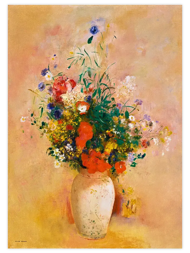 Odilon Redon Vase Of Flowers - Art Print