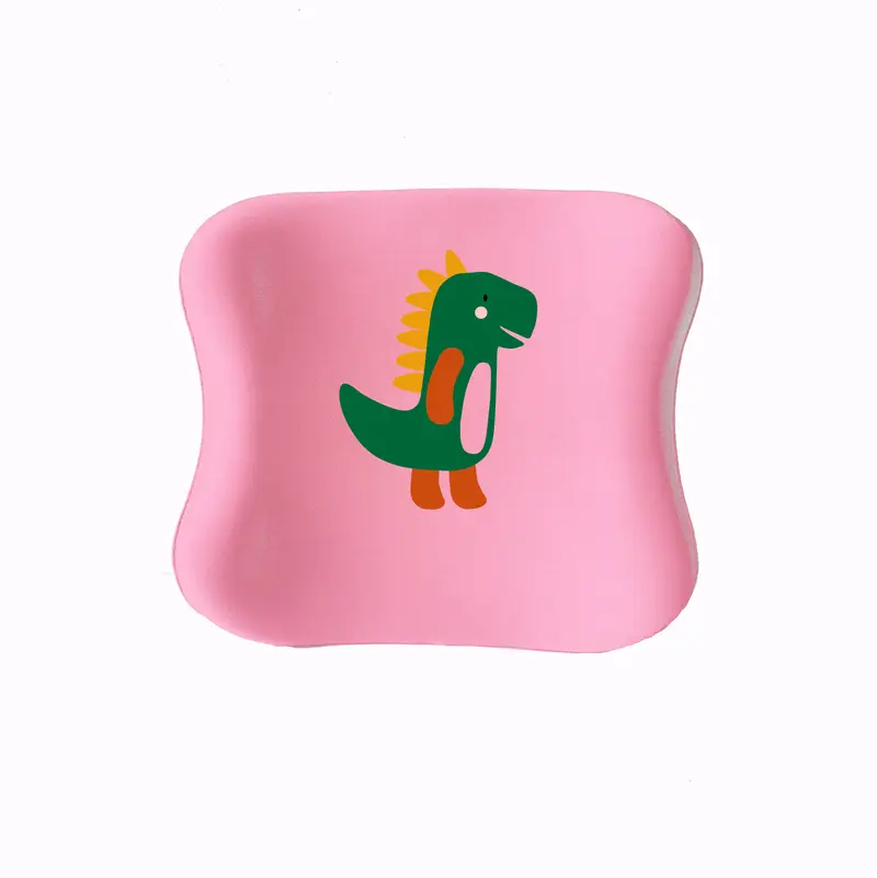 Officekup Çocuk-Genç Visco Bel Destek Yastığı- Dino Pembe