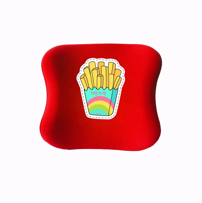 Officekup Çocuk-Genç Visco Bel Destek Yastığı-  Patates Kırmızı